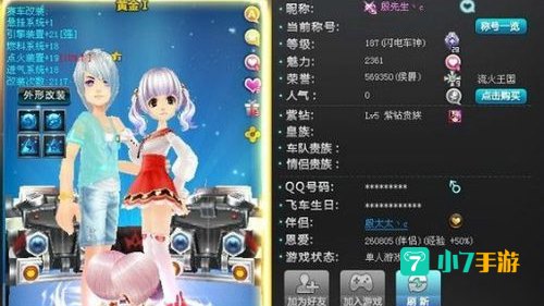 qq飞车情侣贵族